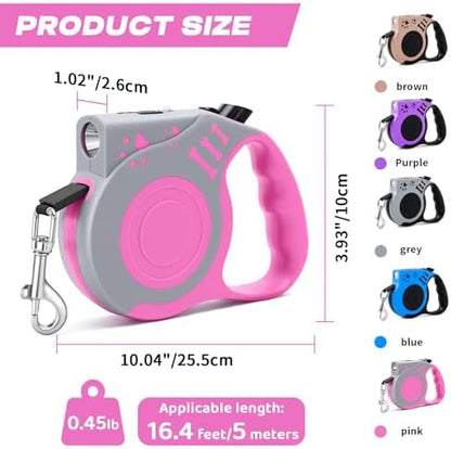 Retractable Dog Leash with USB Rechargeable Flashlight - Image 3