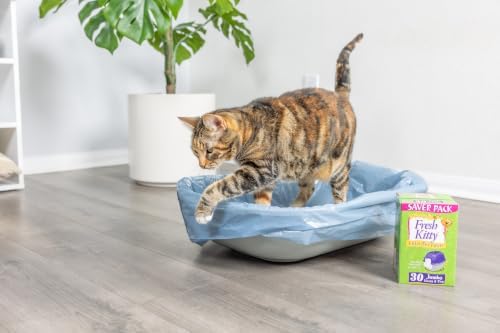 30 Count Fresh Kitty Litter Box Liners Super Thick, Easy Clean Up Jumbo Scented - Image 3