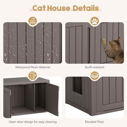 Cat Litter Box Enclosure, Covered Cat Litter Box - Image 2