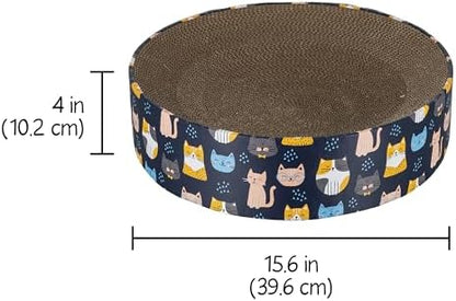 Kitty City Cat Corrugate Round Bed Scratcher Collection, Cat Pattern - Image 3