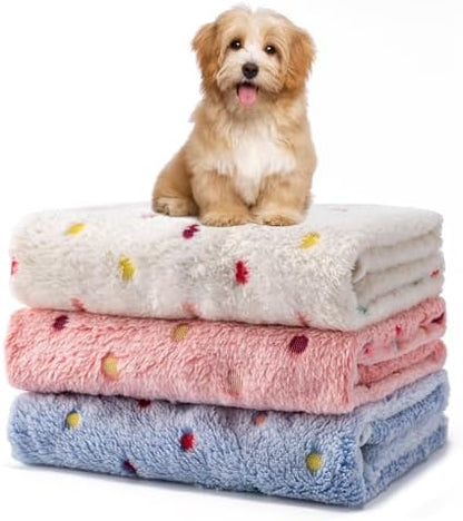 1 Pack 3 Blankets Fluffy Premium Fleece Soft Pet Blanket Flannel Throw by Unknown