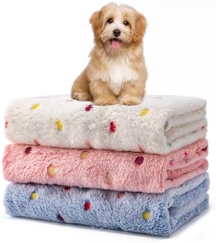 1 Pack 3 Blankets Fluffy Premium Fleece Soft Pet Blanket Flannel Throw by Unknown