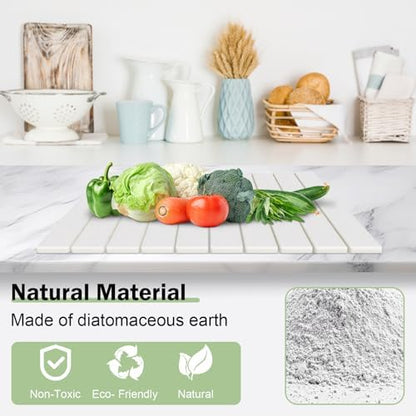 Stone Dish Drying Mat for Kitchen Counter, Versatile Stone Drying Mats for Cups - Image 3