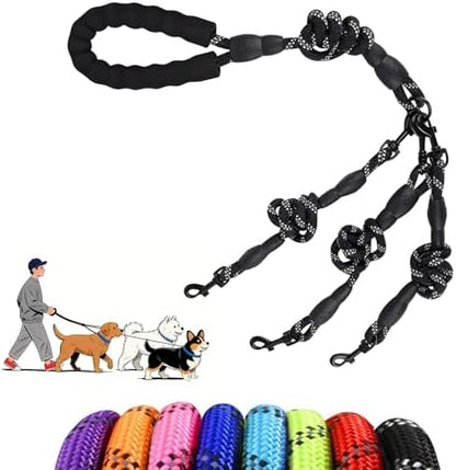 Dual Dog Leash - 360° Swivel No Tangle Walking Leash, Detachable Design by PawLuxe