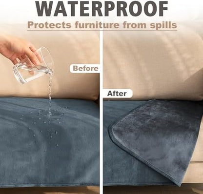 Ameritex Pet Bed Blanket Reversible 100% Waterproof Velvet Super Soft - Image 3