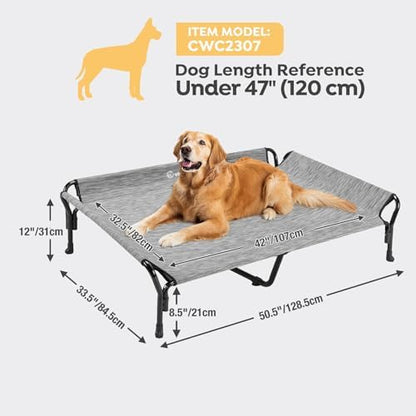 Veehoo Cooling Elevated Dog Bed, Raised Dog Cot - Image 3