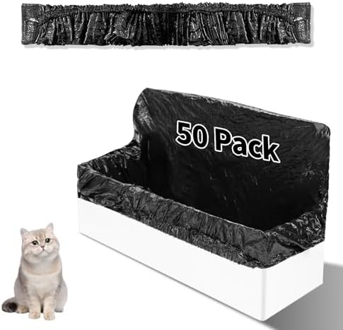 50 Pcs Trash Bags for Popur X5 Litter Box by Luxrise