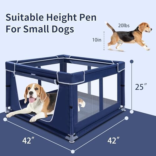 Puppy Playpen Indoor for Dog Small Pets, Dog Playpen 42x42x25 Inch, Dog Play Pen - Image 6