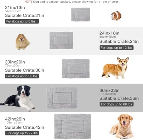 BVAGSS Dog Bed Mat, Reversible Crate Pad, Memory Foam Beds, Soft Warm Pet - Image 5