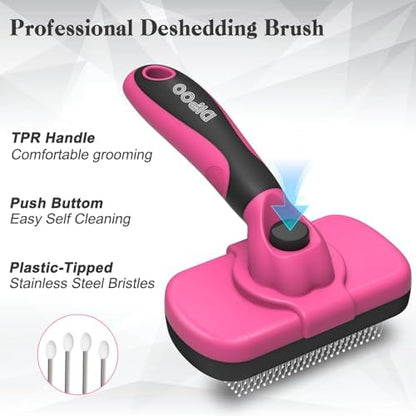 Dipoo Self-Cleaning Pet Grooming Brush - Image 2
