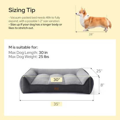 Bedsure SupportMax® Extra Thick Orthopedic Dog Bed Medium Size Dog - Image 6