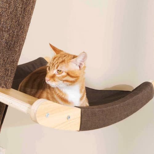 Modern 78.7“ Tall Leaning Wall Carpet Cat Tree Tower Scratching Post Pillar - Image 3