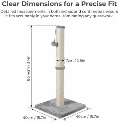 Dimaka 34" Tall Cat Scratching Post - Image 2