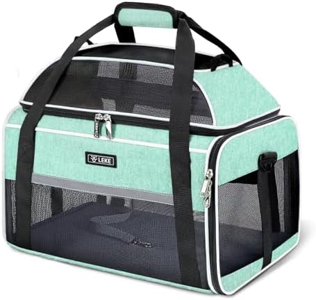 Lekereise Top-Expandable Pet Carrier 17x11x9.5 Inch Alaska Hawaiian Airline by Lekereise