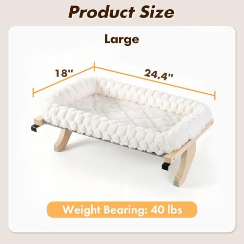 Zoratoo Cloud-Soft Wooden Cat Window Sill Perch - Image 4