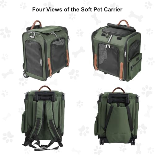 EliteField Deluxe Rolling Backpack Dog & Cat Carrier - Image 3