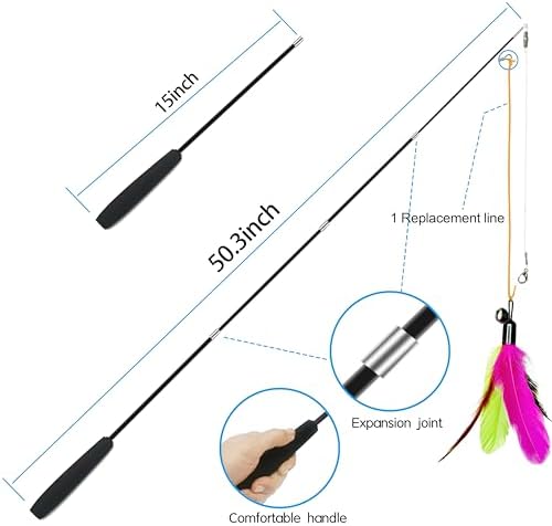 ZPH Cat Toys Interactive for Indoor Cats, Interactive Feather Toy for Teaser - Image 3