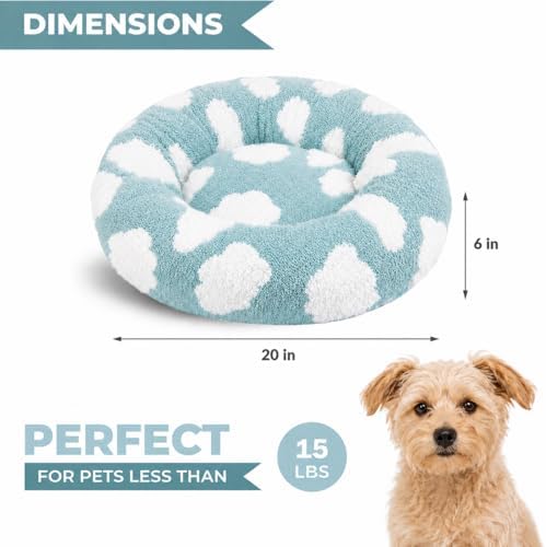 Whiskers & Friends Cat Beds for Indoor Cats & Small Dog, Fluffy Cat Bed - Image 2