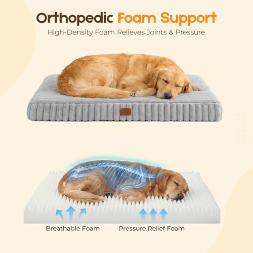 Orthopedic Dog Bed for XXL Dog, Waterproof Washable Pet Bed for Crate - Image 3