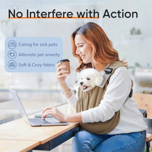 Supet Dog Sling Carrier for Pets, Adjustable Hands Free Front Chest Pouch - Image 4