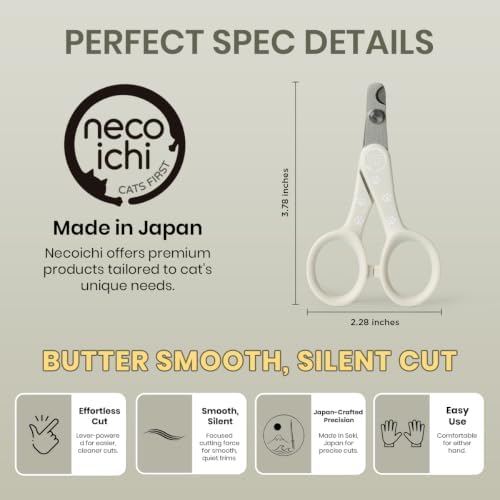 Necoichi Purrcision Stainless Steel Cat Nail Clipper, Made in Japan - Image 2