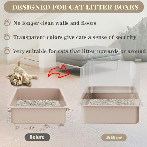 12Pcs Cat Litter Box Pee Shields, Litter Box Splash Guard - Image 4