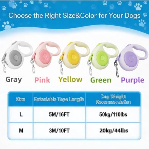 Small Breed Dual Retractable Dog Leash One-Button Break and Lock, Non-Slip Grip - Image 5