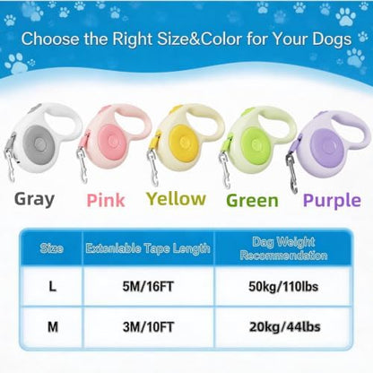 Dual Retractable Dog Leash for 2 Large Dogs, One-button Break and Lock - Image 4