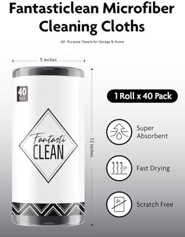 Fantasticlean Microfiber Cleaning Cloth Roll-40 Sheets - Image 6