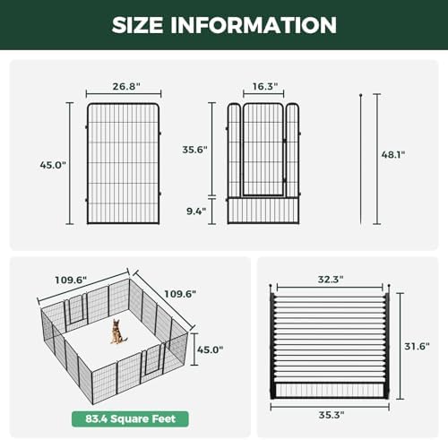 FXW Rollick Dog Playpen with RV Step Grid, 16 Panels - Image 3