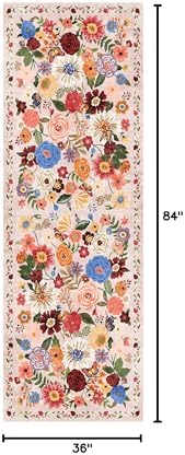 Blush Floral Hallway Runner Rug 3x7 - Image 2