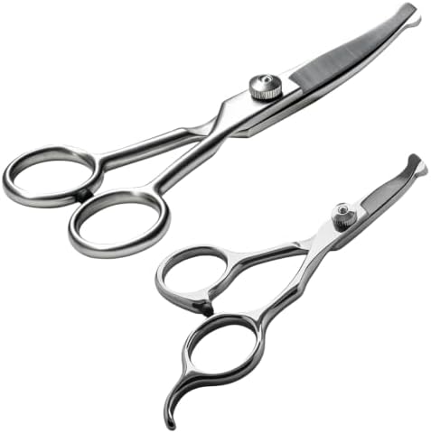 2 in1 Curved Dog Grooming Scissors Kit, 5.5" & 5" Curved Down Pet Grooming by Yeahbudddy