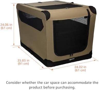Amazon Basics Portable Folding Soft Dog Crate - Image 2