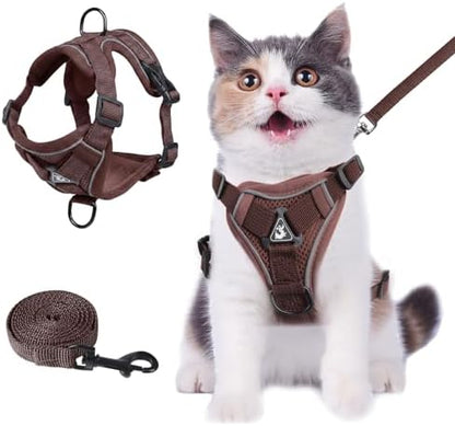 Wanheart cat Chest Harness and Leash, Anti-Escape Adjustable Soft mesh cat by Unknown