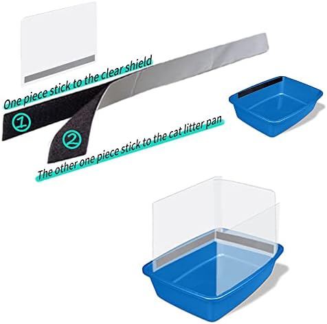 3 Pack Cat Litter Box Pee Shields, High Side Open Top Kitty Litter Pan Shield - Image 4