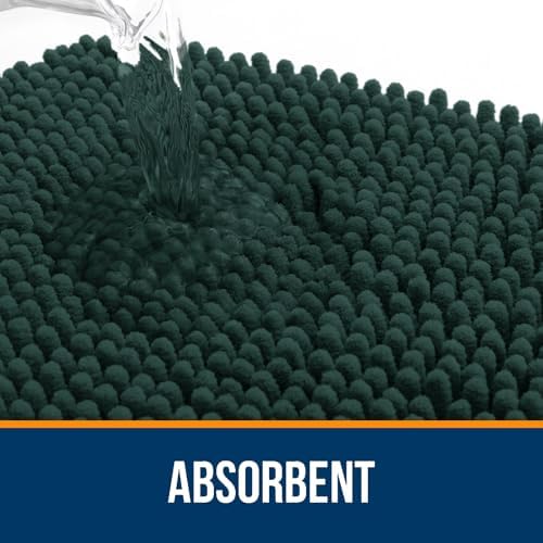 OLANLY Bathroom Rugs 32x20, Extra Soft Absorbent Chenille Bath Rugs - Image 4