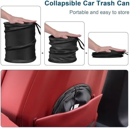 Car Trash Can, 2 Packs 2.6 Gallons Collapsible Car Garbage Can - Image 2