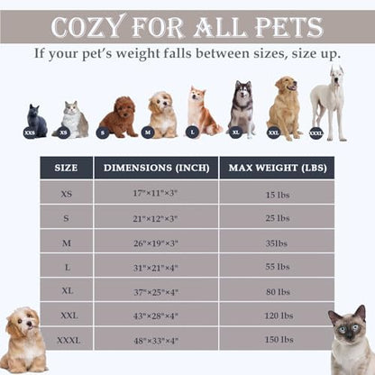Washable Calming Dog & Cat Bed for Ultra Large Small Medium Size Pet - Image 4