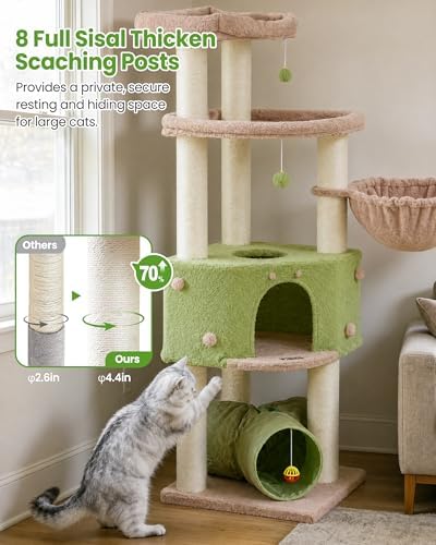 Heavy Duty Large Cat Tree Tower, Extra Wide Cat Scratching Posts - Image 5