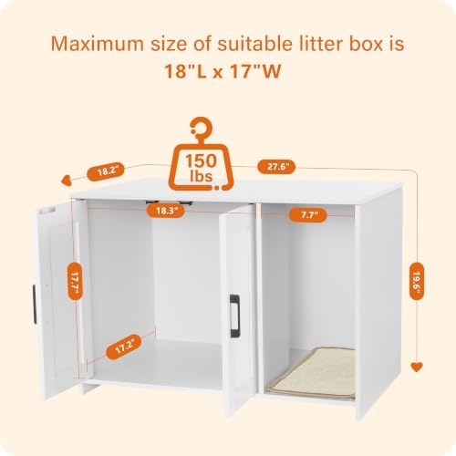 DWANTON Cat Litter Box Enclosure, - Image 6