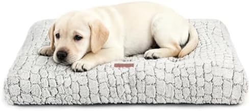 Dog Bed Crate Pad for Small Dogs 24"x18" Coffee by ULIGOTA