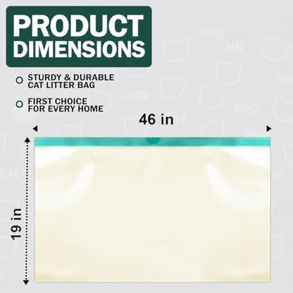 15 Count Jumbo Litter Box Liners, 39x22 Inches – Extra Thick, Heavy Duty - Image 2