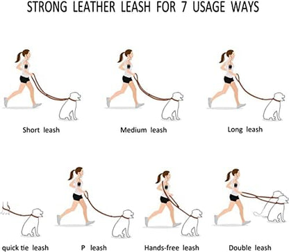 Guiding Star 8ft Leather Dog Leash - Image 2