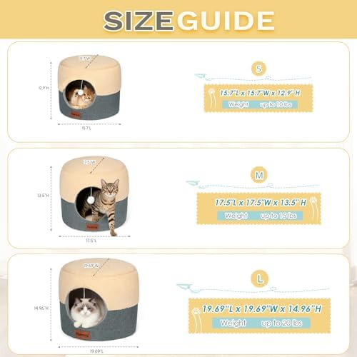 2-in-1 Foldable Cat Bed for Indoor Cats, Cat Cave & Sofa Bed - Image 6