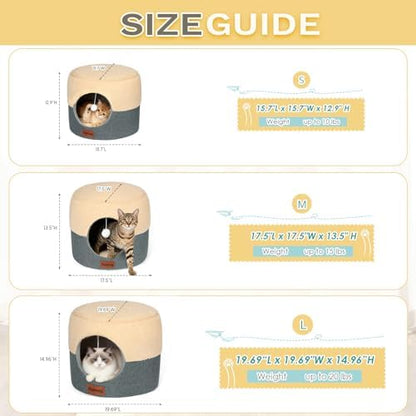 2-in-1 Foldable Cat Bed for Indoor Cats, Cat Cave & Sofa Bed - Image 6