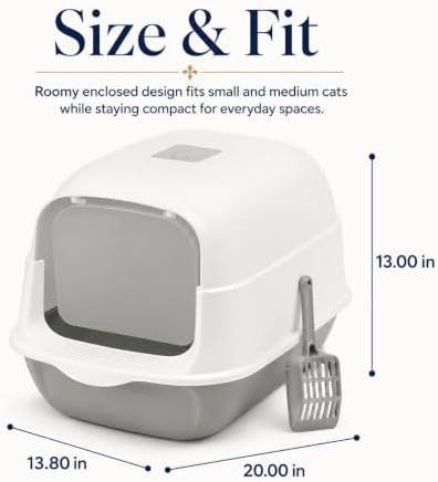 Convertible Cat Litter Box 3 Modes, Hooded Anti-Splash Enclosed - Image 3
