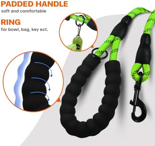 Taglory Rope Dog Leash for Small Medium Dogs, 5 FT Padded Handle - Image 4