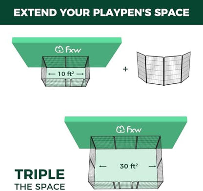 FXW Homeplus Indoor Dog Playpen, 4 Panels, - Image 2