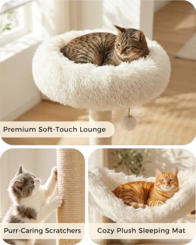 61" Modern Cat Tree, Tall Cat Tower - Image 3