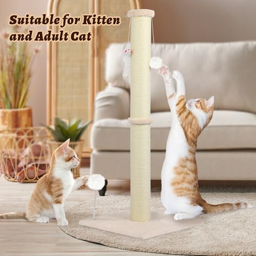 36 Inch Tall Cat Sisal Scratching Post - Image 4